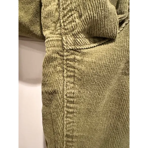IVKO Womens Olive Green High‎ Waist Corduroy Pants EU 38 Capsule Cotton Europe - Image 8