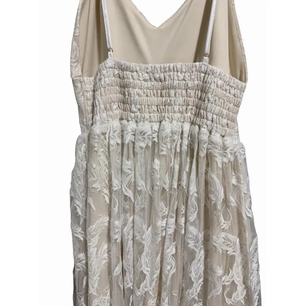 Baltic Born‎ Cozette Lace Gown White Nude Maxi Wedding Romantic Women's Size L - Image 8