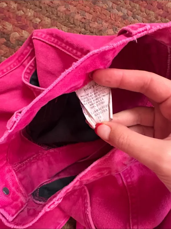 VTG WRANGLER WESTERN High-Waist Hot Pink Cotton Pants - Image 4