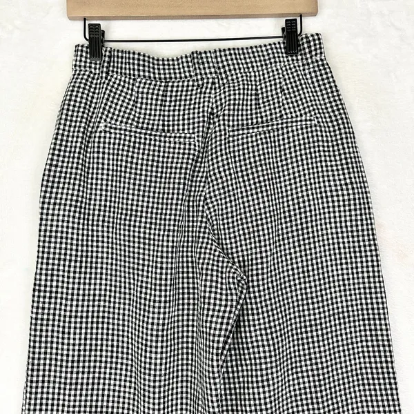 Abercrombie & Fitch Curve Love Sloane Gingham Wide Leg Pants Size 0 Long Tall - Image 4