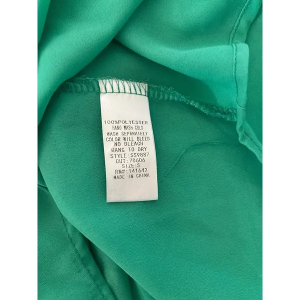 She + Sky Women's Emerald Green Blouse - Image 5