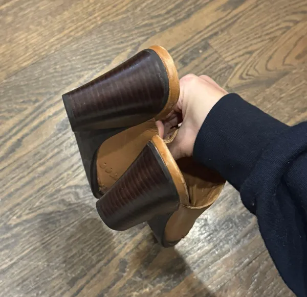 Jack Rogers Tan Leather Marley Western boho Style Mule - Image 6