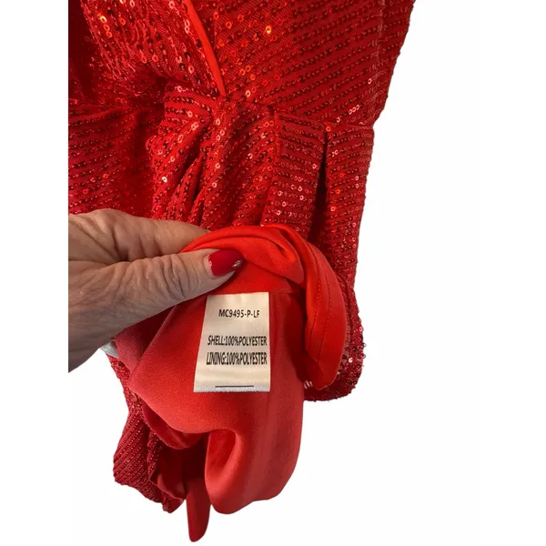 Double Crazy Red Sequin Dress - Image 9