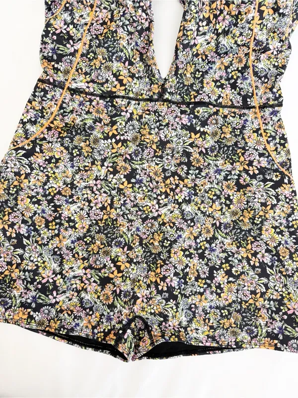 Free People Movement Eden Performance Onesie Ditsy Floral Print Romper - Image 11