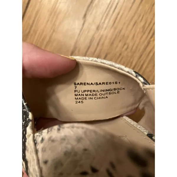 Steve Madden Sarena Snake Print Strappy Open Toe Block Heel Ankle Strap 7 - Image 10