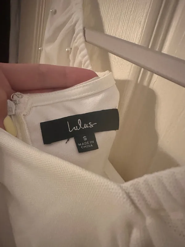 Lulus White Pearl Mini Hoco Dress - Image 4