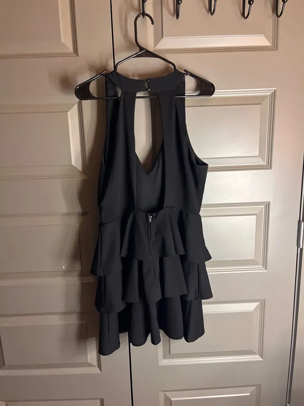 Altar'd State Black Tiered Mini Dress - Image 3