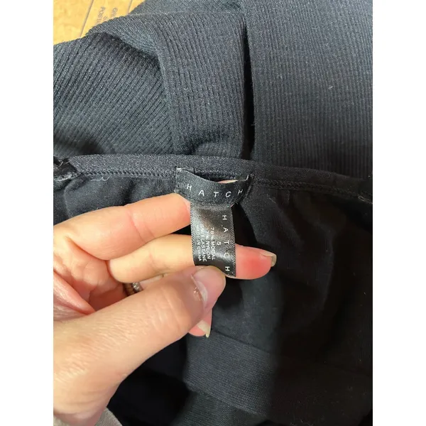 Hatch Rib‎ Unitard Jumpsuit Stretch Maternity Size Small Black Lounge Athletic - Image 4