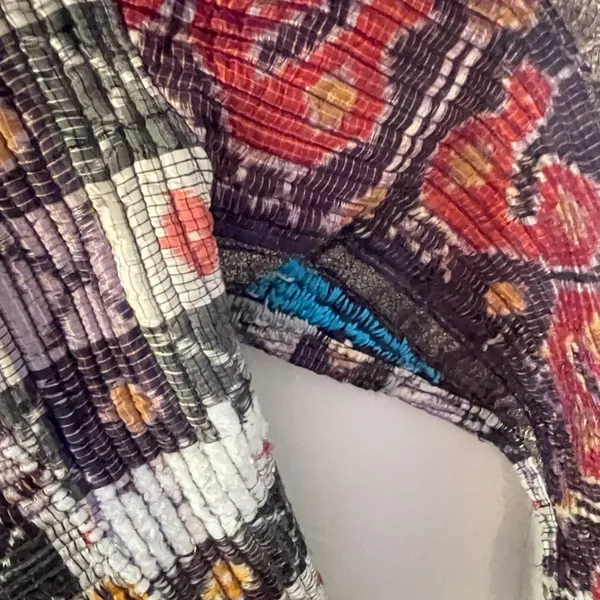 Colorful Patchwork Jacket Sz M Black Size M - Image 3
