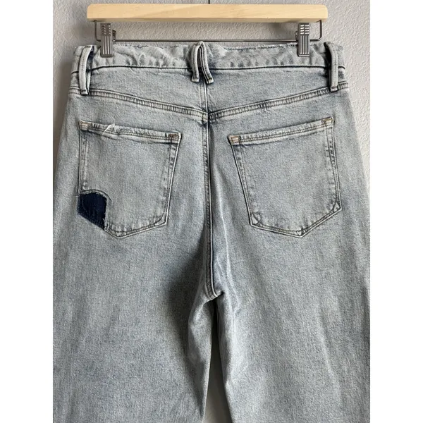 Good American Vintage 90s Straight Leg Jeans Patchwork Pocket Grunge Indie 12/31 - Image 7