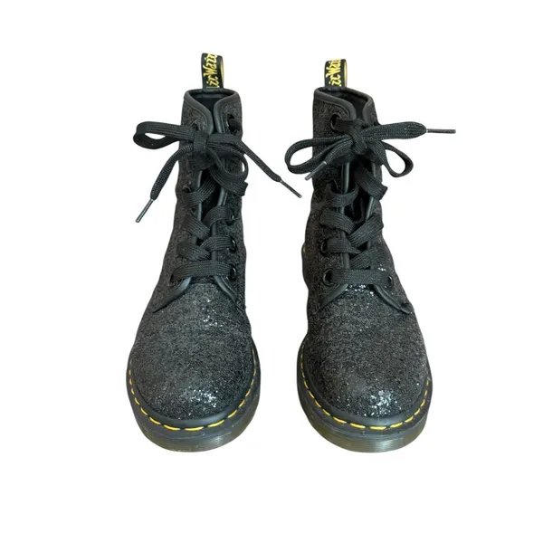 Dr. Martens 1460 Farrah Combat Boots Black Sequins Lace Up Womens 7 - Image 3