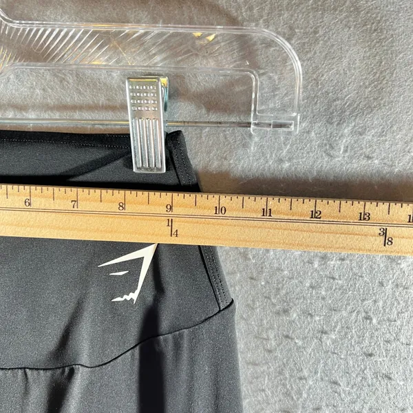 1101 | Gymshark High Waisted‎ Logo Athletic Compression Leggings Black Womens S - Image 3