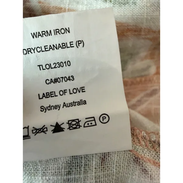 Label of Love Tropical Palm Tree Print Romper Playsuit Larg Resort Vacation Boho - Image 8