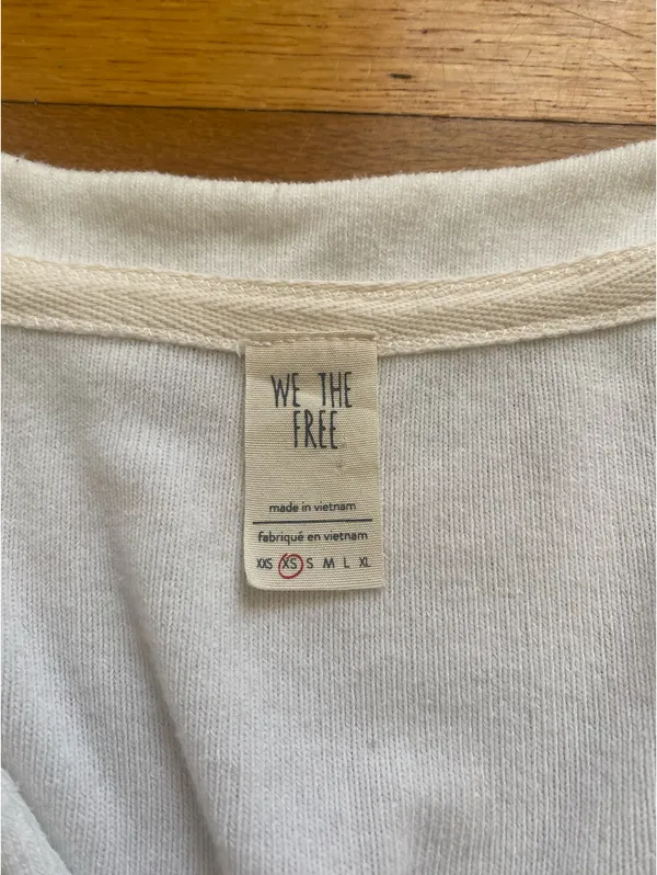 Free people white button down long sleeve top - Image 2