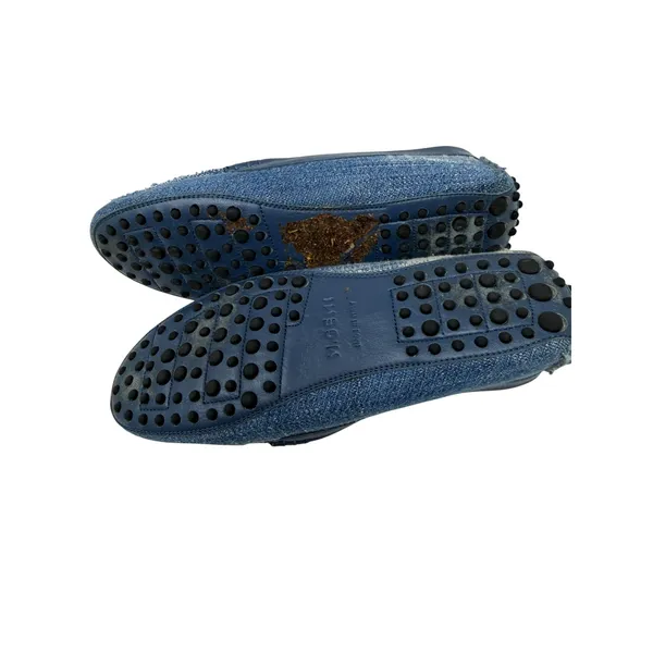 M.Gemi The Pastoso Distressed Denim Penny Driving Loafers Blue Size 35.5 US 5.5 - Image 7