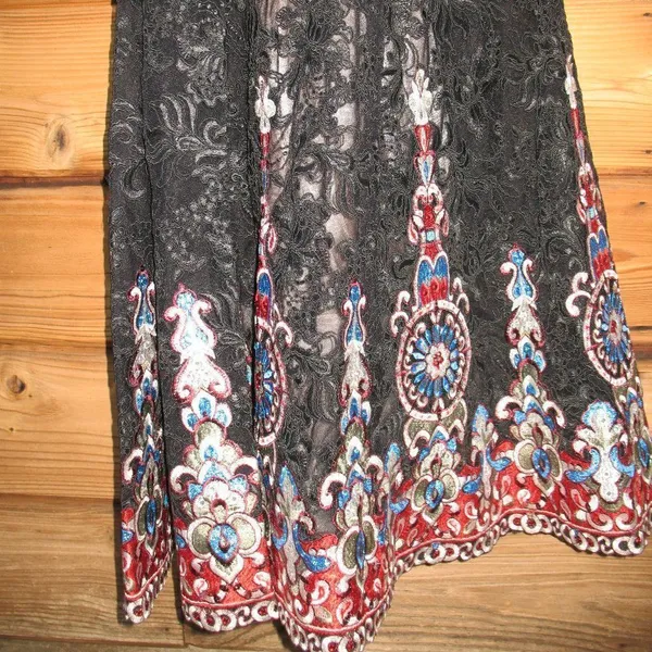 NWT Jovani Black Lace Embroidered Beaded Gown - Image 4