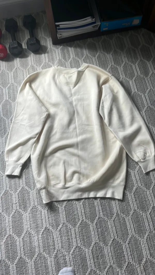 Crewneck Sweatshirt White Size XL - Image 4