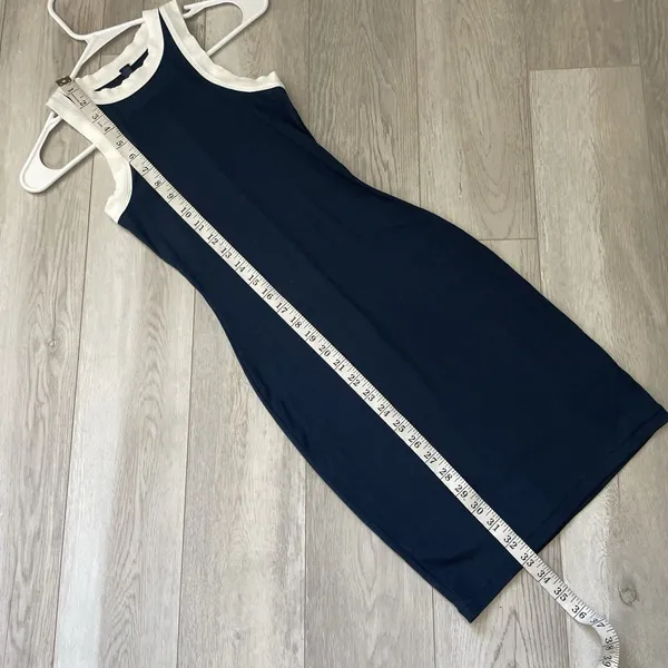 Skims Bodycon Dress soft lounge ringer tank mini womens Navy Blue (xsmall) party - Image 5