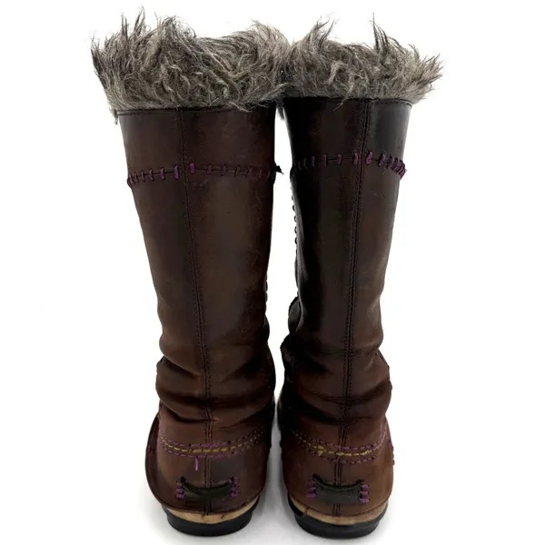 Sorel Women's Brown Cate The Great Brown Lace Up Fur Snow Boots Size 8 - Image 8