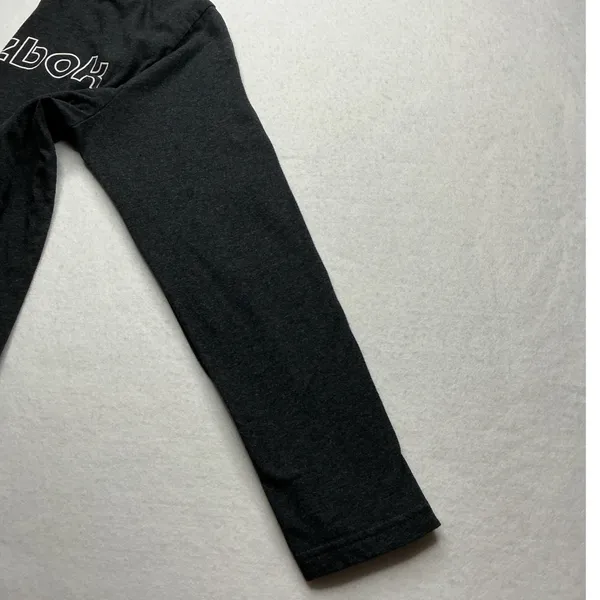 Reebok Womens Sleepwear Long Sleeve Graphic T-Shirt Dark Gray Heather Size S - Image 3