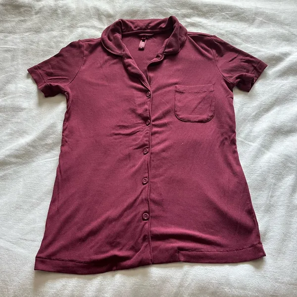 SKIMS Women's Burgundy Sleepwear Top - Image 3