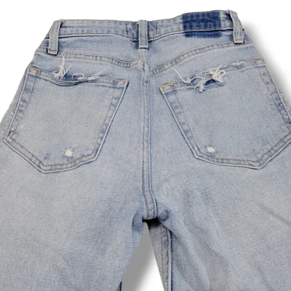 Abercrombie & Fitch Zoe Natural Rise Ankle Straight Jeans Size 24/00s 23x25 Blue Denim Pants - Image 4