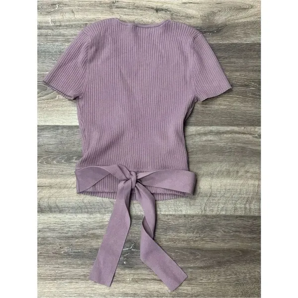 Aritzia Wilfred All Tied Up Sweater Short Sleeve Women’s Small - Image 4