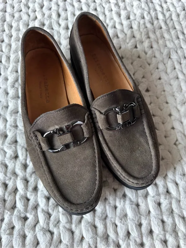 Elizabetta Taupe Suede Loafers, size 38 (7.5/8) - Image 2