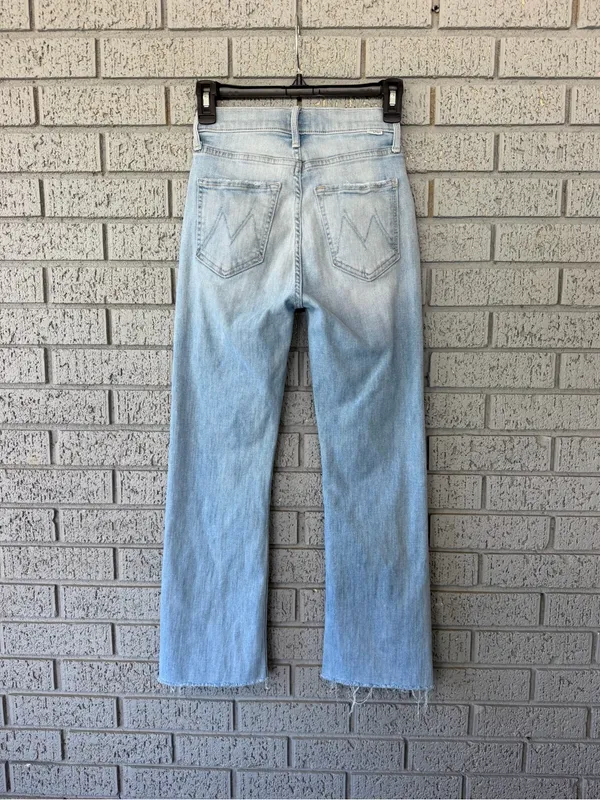 Mother The Tripper Ankle Fray Jeans Island Time Light Wash Flare Size 23 - Image 5