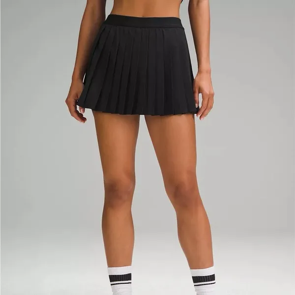 NWT Lululemon High-Rise Pleated Tennis Skirt in Black Size 14 - Image 5