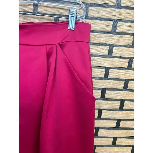 Talbots‎ Dark Pink Satin Maxi Skirt Size 10 - Image 4