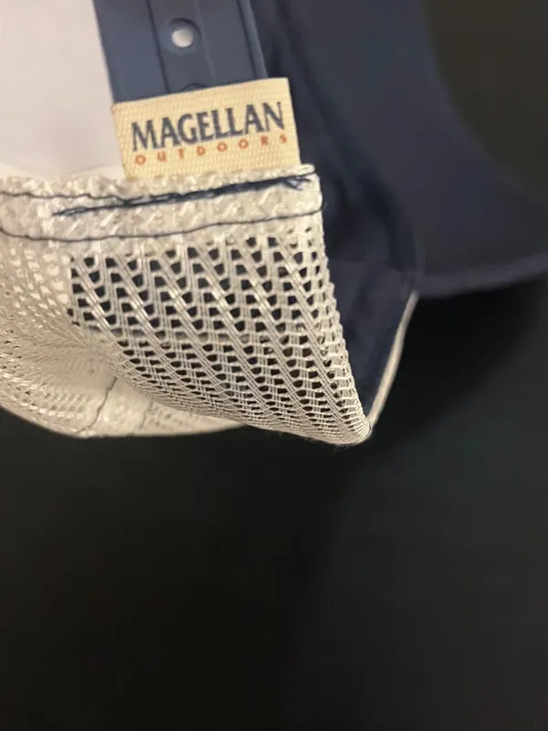 Magellan Outdoors Navy and White Trucker Hat with Marlin Patch - Image 7