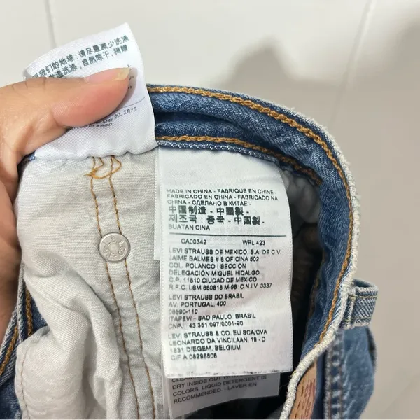 Levis 501 Womens Jeans Button Fly Blue Jeans Size 27x32 - Image 11
