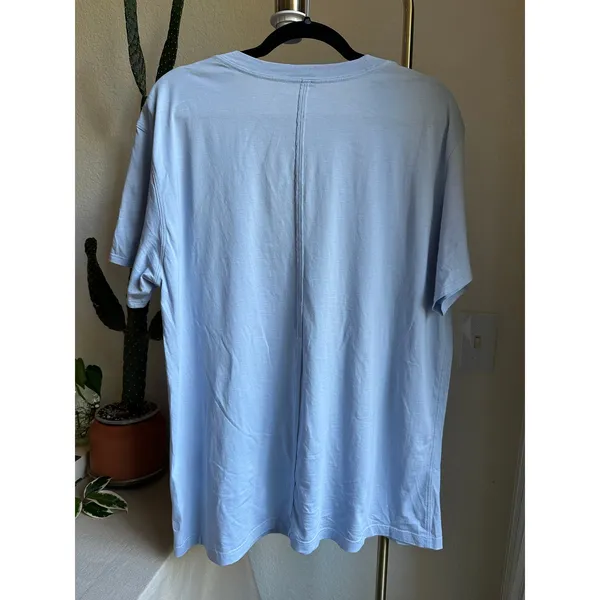Lululemon All Yours Blue Cotton Women’s Short Sleeve T-Shirt - Image 5