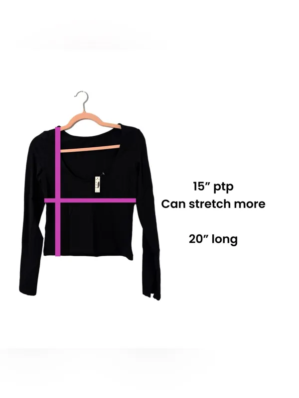 Madewell Ballet Scoop Back Long Sleeve Tee Top Women Size Small Black Shirt New - Image 11