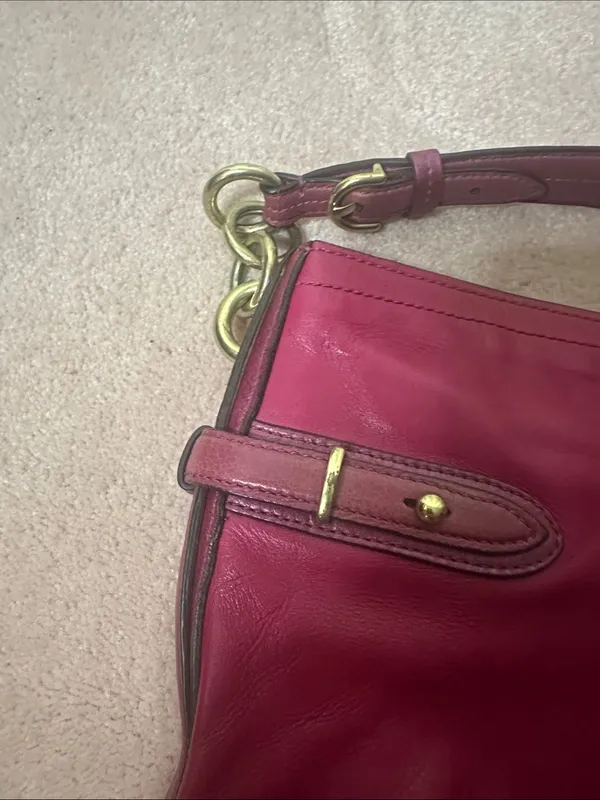 Coach Colette Hobo Bag Vibrant Pink Gold Hardware - Image 10