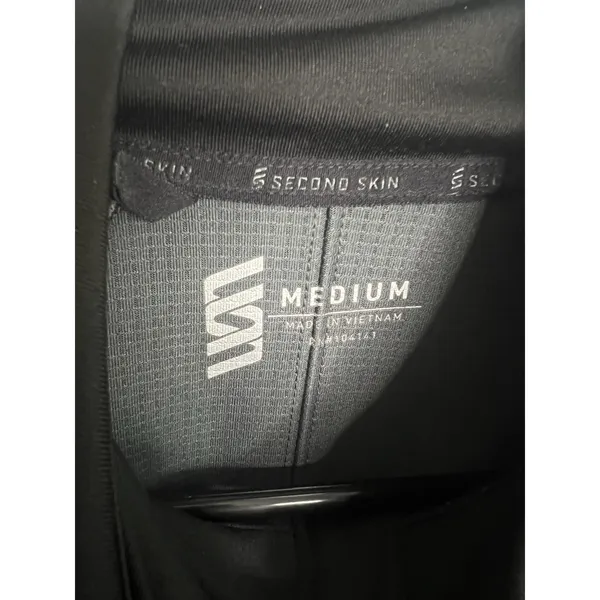Second Skin Wm Med Black Full Zip Thumb Holes‎ Outdoor Hiking Athletic Campcore - Image 3