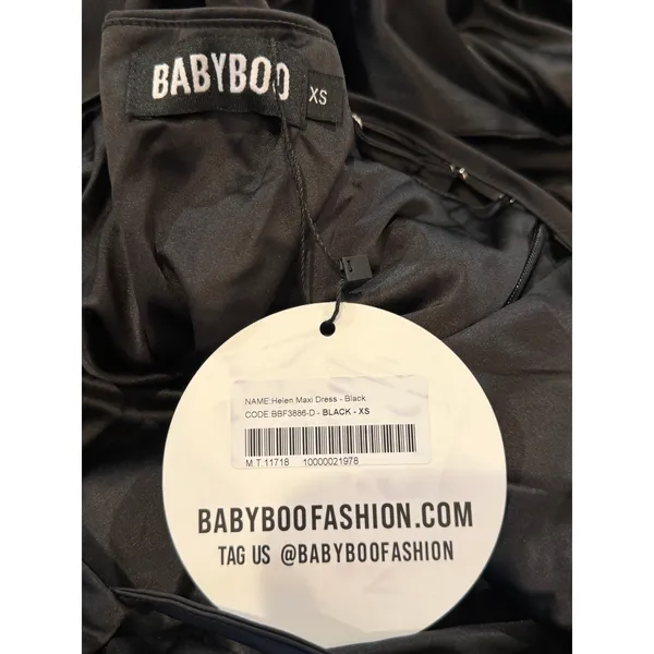 Babyboo Helen Maxi Dress Black NEW NWT Size XS - Image 6