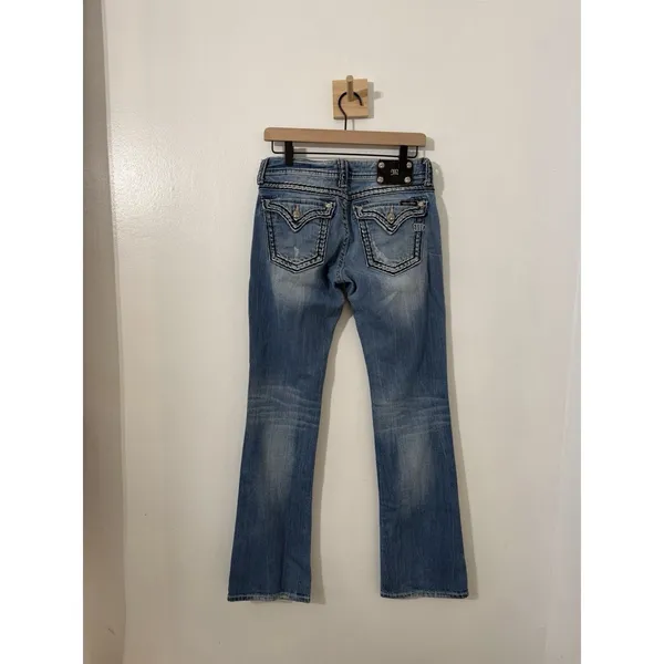 Miss Me Jeans Bootcut Size 29 Med Wash Fade Style # J55014B32 Y2K Western Retro - Image 5