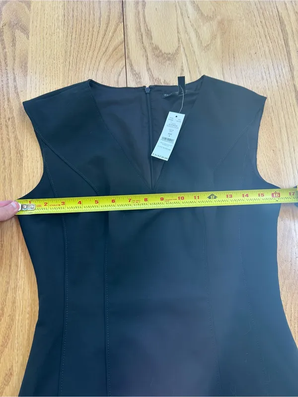 NWT White House‎ Black Market Comfort Stretch Black V-Neck Sheath Dress Size 4 - Image 6
