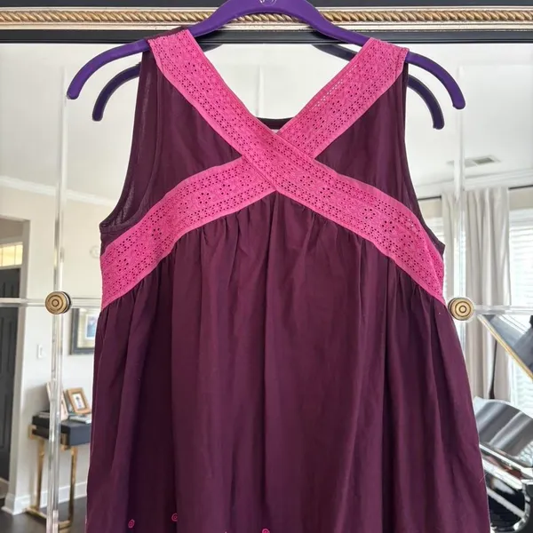Vintage Odd Molly Purple and Pink Mini Dress - Image 5