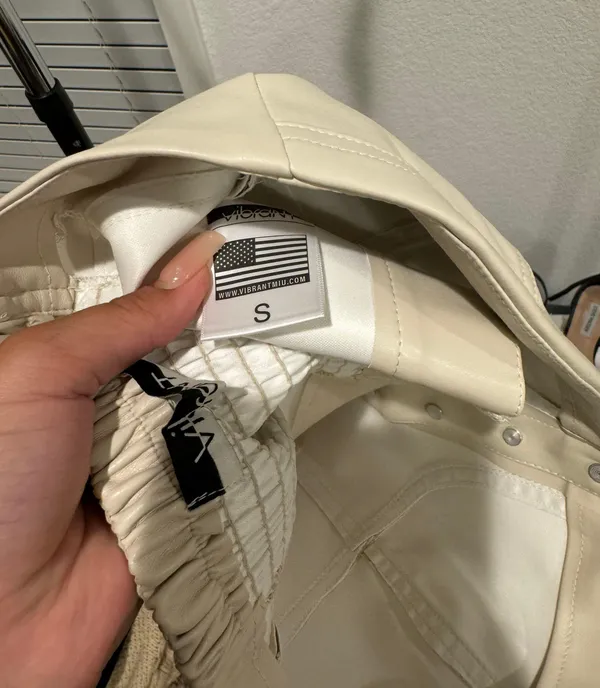 Cream Leather Top Tan - Image 4