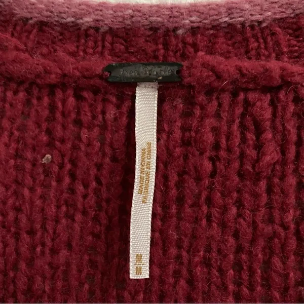 Free People wool angora ombre long button front cardigan sweater S‎ - Image 5