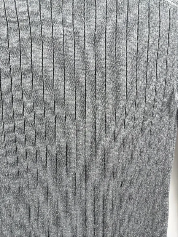 American Eagle y2k 90s 2000s grey long sleeve cable knit sweater size small - Image 8