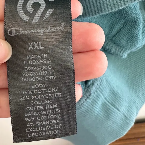Champion C9 Womens Teal Funnel Neck Pullover Sweatshirt XXL Casual Active - Image 4