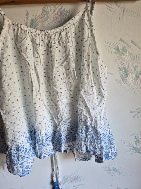 Forever 21 White Flowy Tank Top S - Image 8