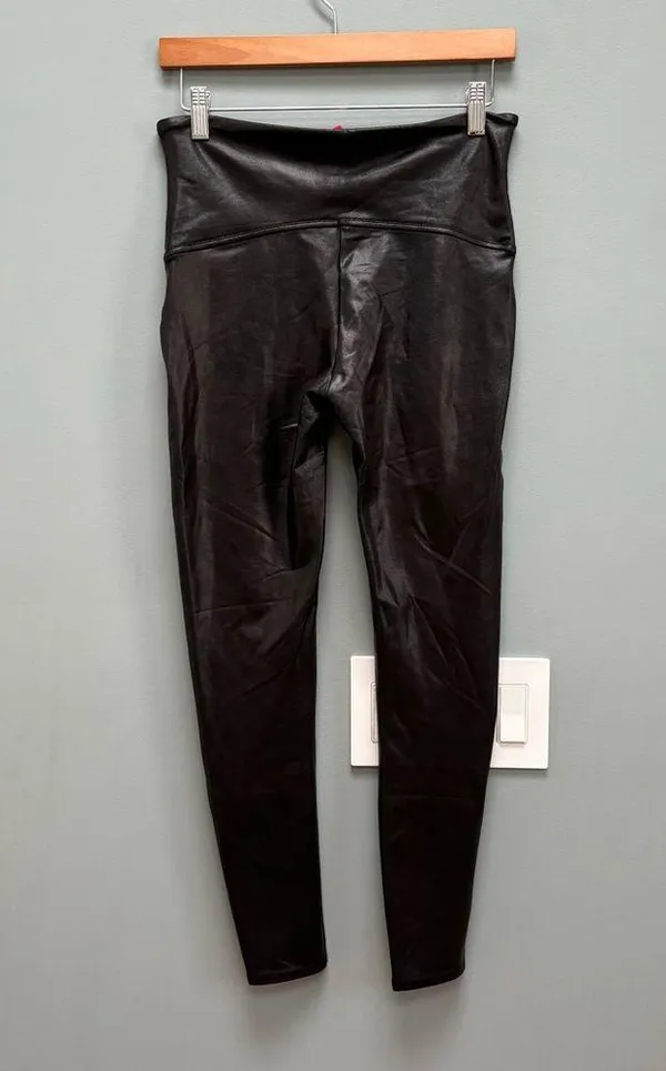 SPANX Faux Leather Leggings Black XL - Image 7
