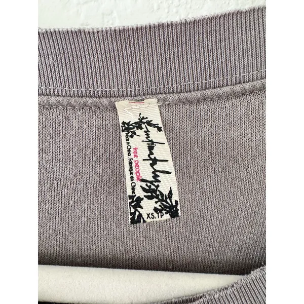 Free People Movement Cozy Fleece Oversized Pullover Sweatshirt Gray XS/S - Image 3