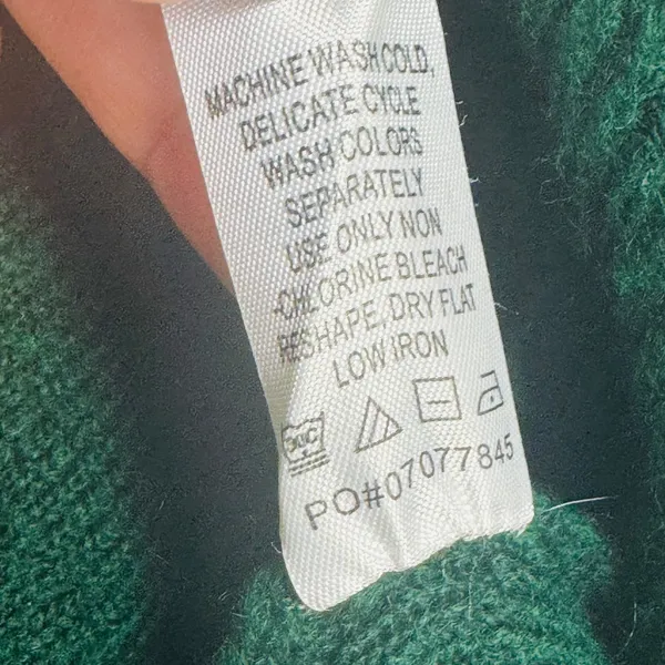 Ellos Green Mock Neck‎ Textured Sweater M 14/16 Cozy Cottagecore Academia Knit - Image 5