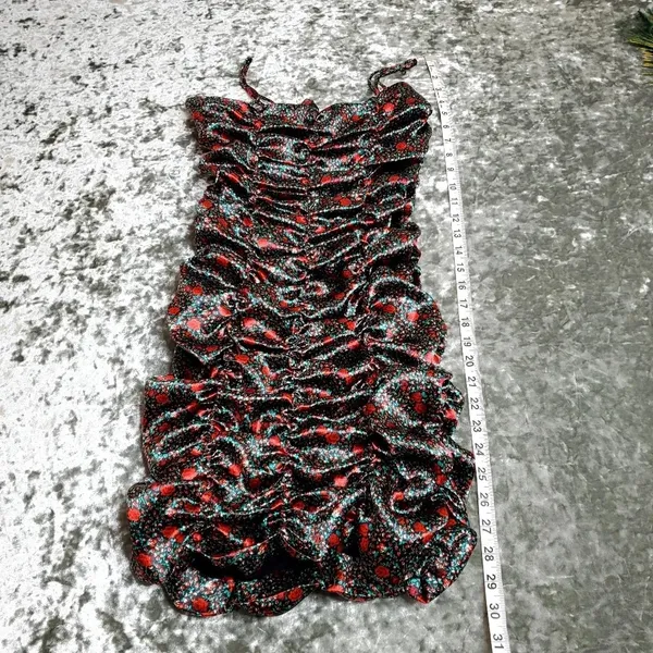 Urban‎ Outfitters Rose Print Ruched Dress - Image 2